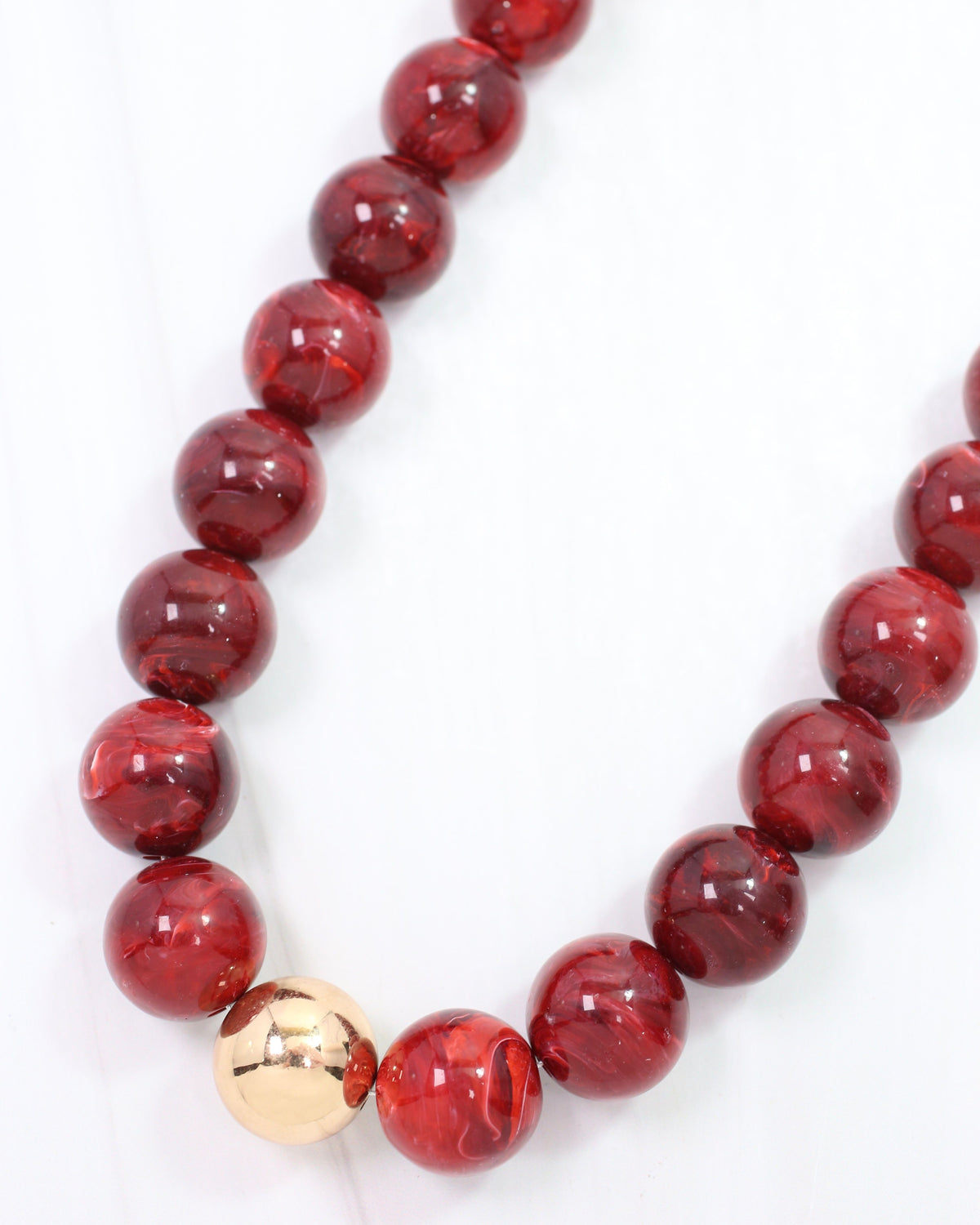 James Beaded  Necklace Wine
