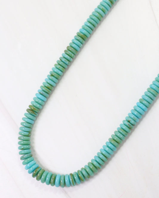 Cedar Falls Beaded Disc Necklace Turquoise