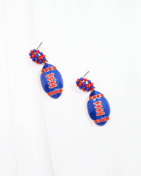 Adler Football Earring Blue Red