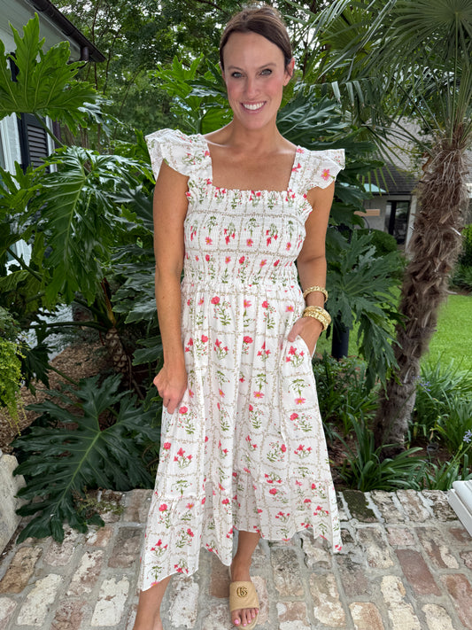 Belmont Floral Smocked Dress