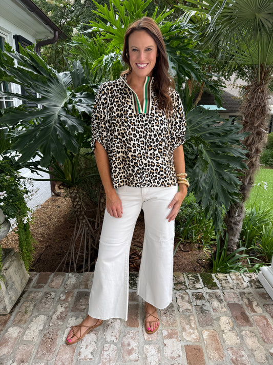 Langston Leopard Top