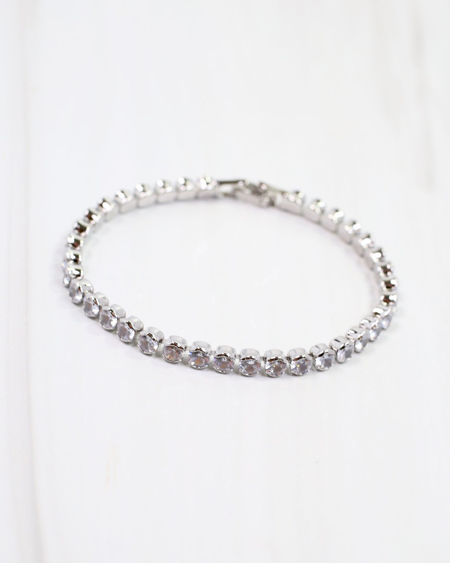 Pinsky CZ Tennis Bracelet Silver