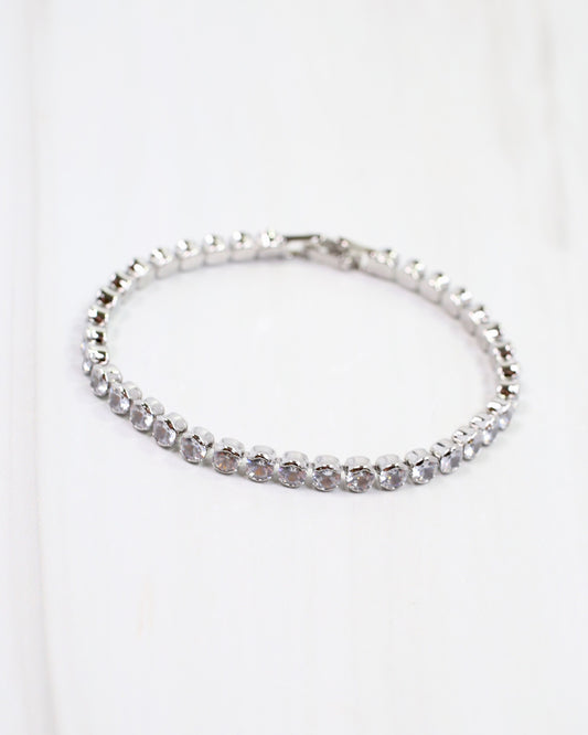 Pinsky CZ Tennis Bracelet Silver