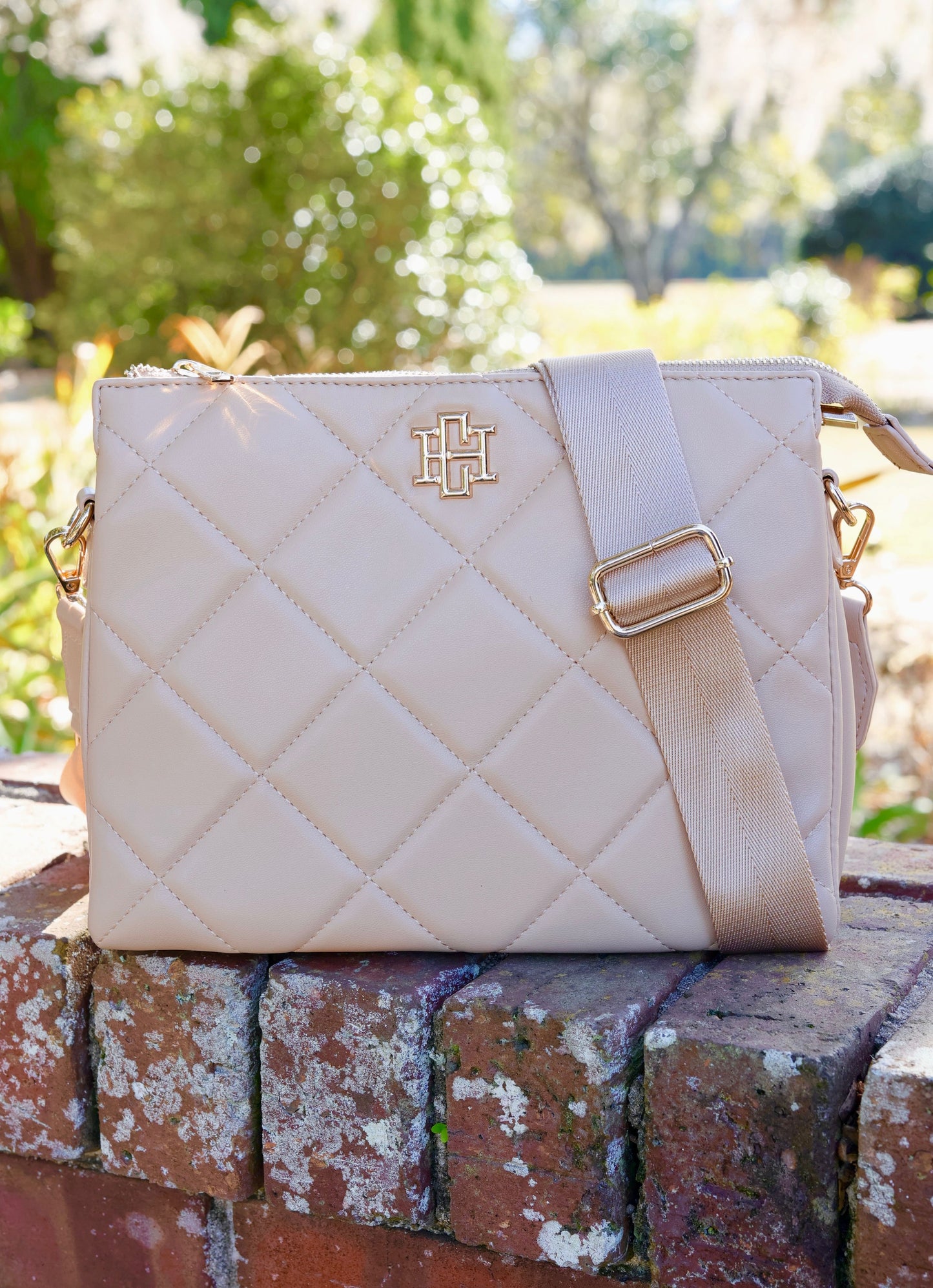 Ariana Crossbody Tan Quilted LD