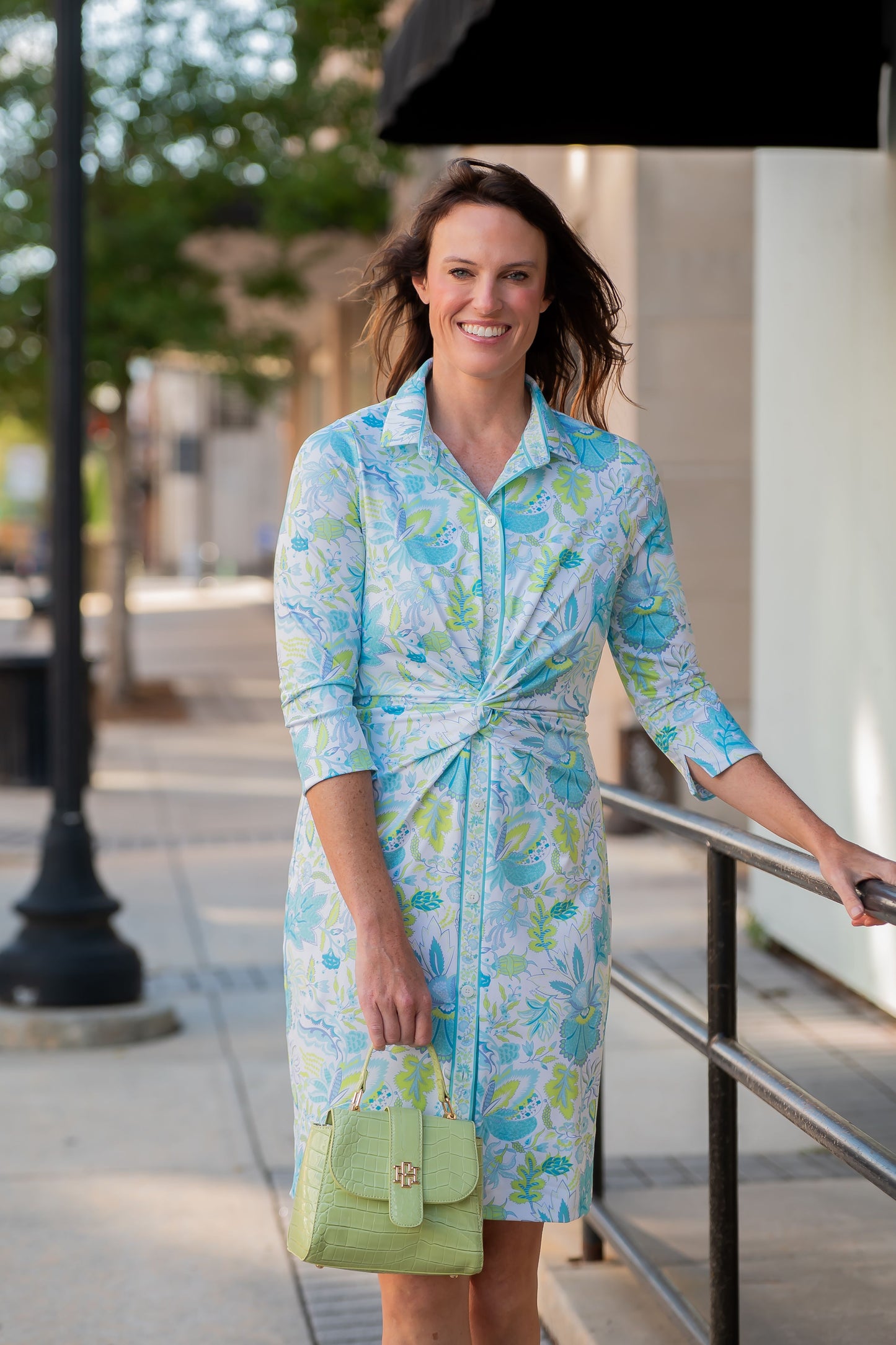 Blooming Party Twisted Front Dress