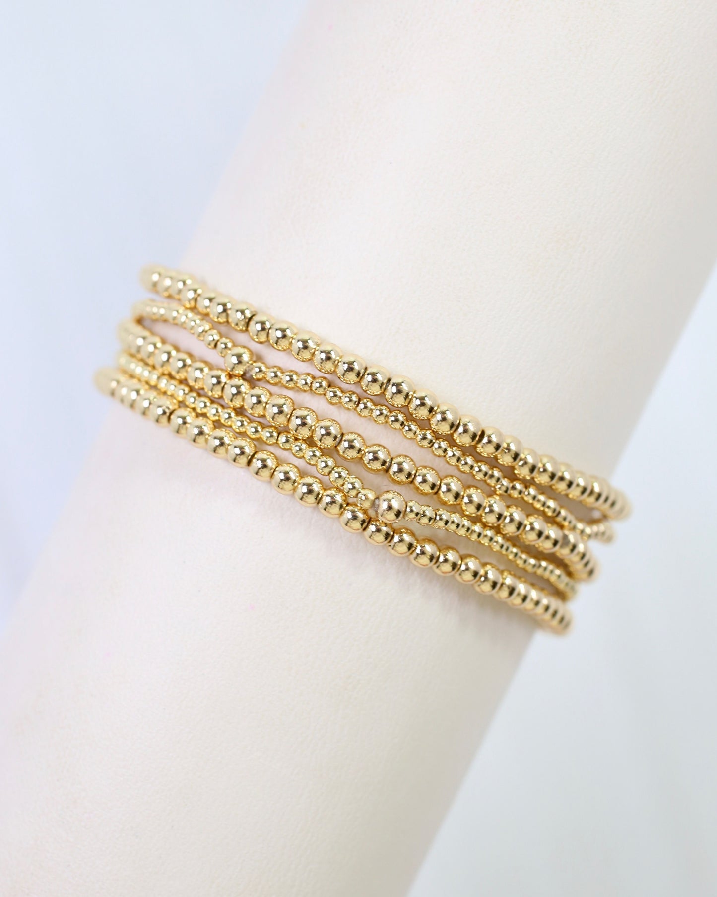 Alva Beaded Bracelet Set Gold