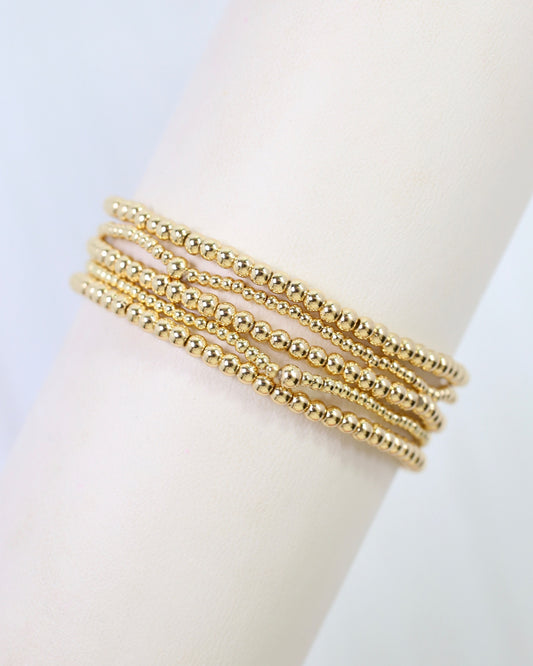 Ardmore Beaded Bracelet Set Gold