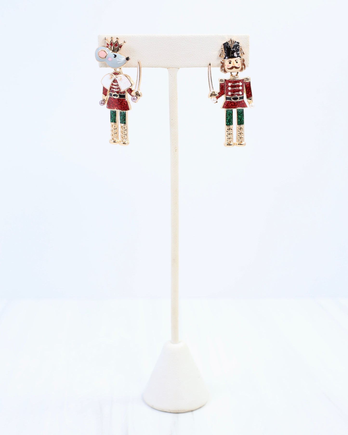 Nutcracker King Earring Red