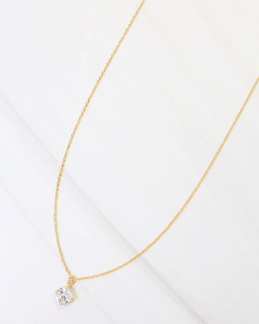 Lakewood CZ Pendant Necklace WR Gold