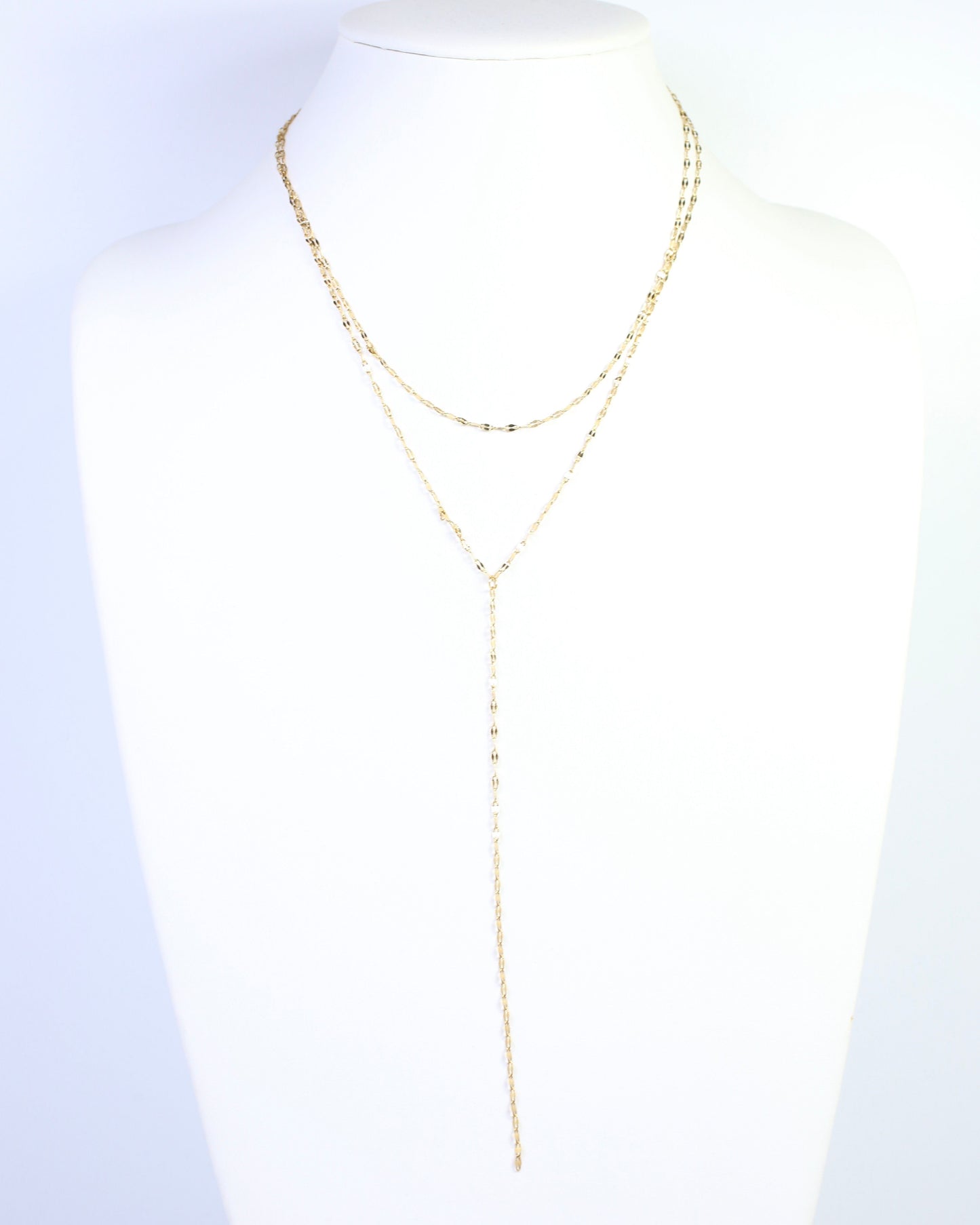 Dailyn Layered Y Necklace WP Gold