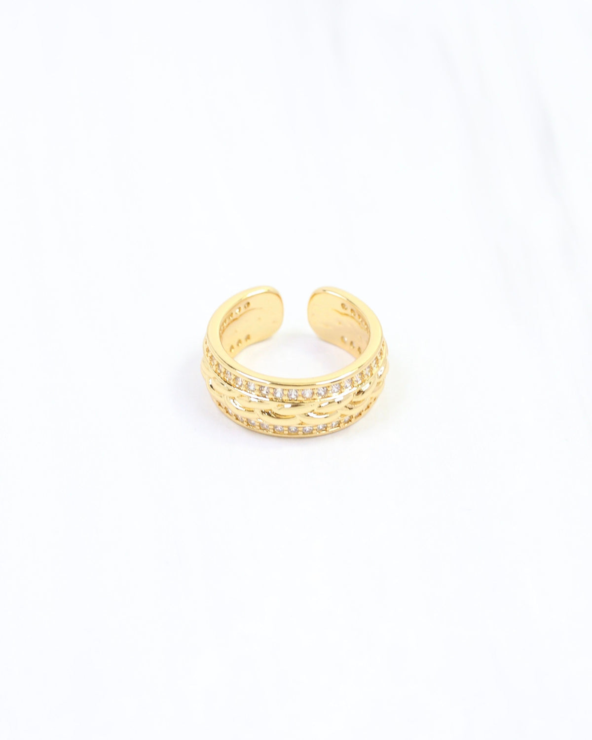 Nika CZ Rope Ring WR Gold