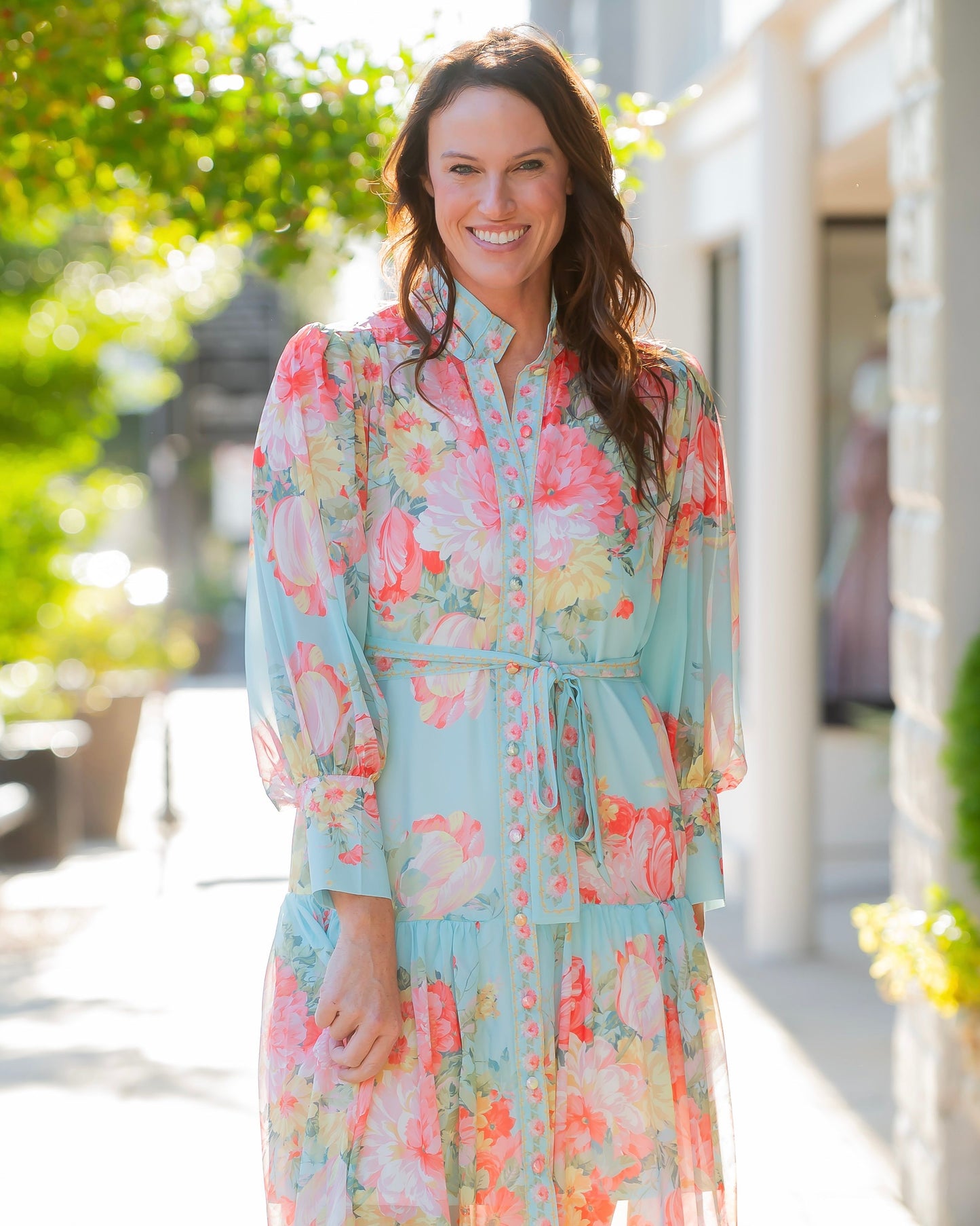 Mia Button Down Floral Dress