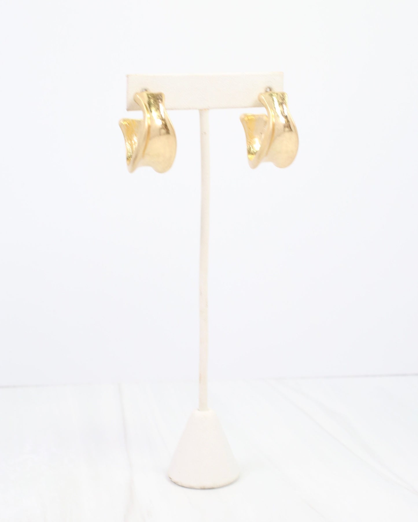 Old Augustine Hoop Earring Worn Gold