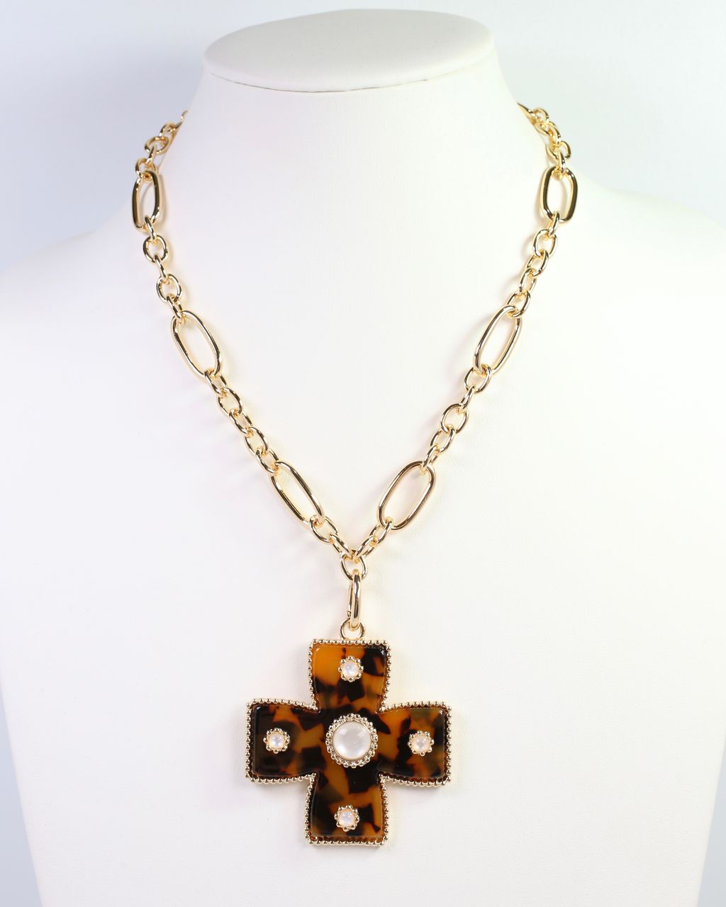 Cayce Large Cross Charm Tortoise