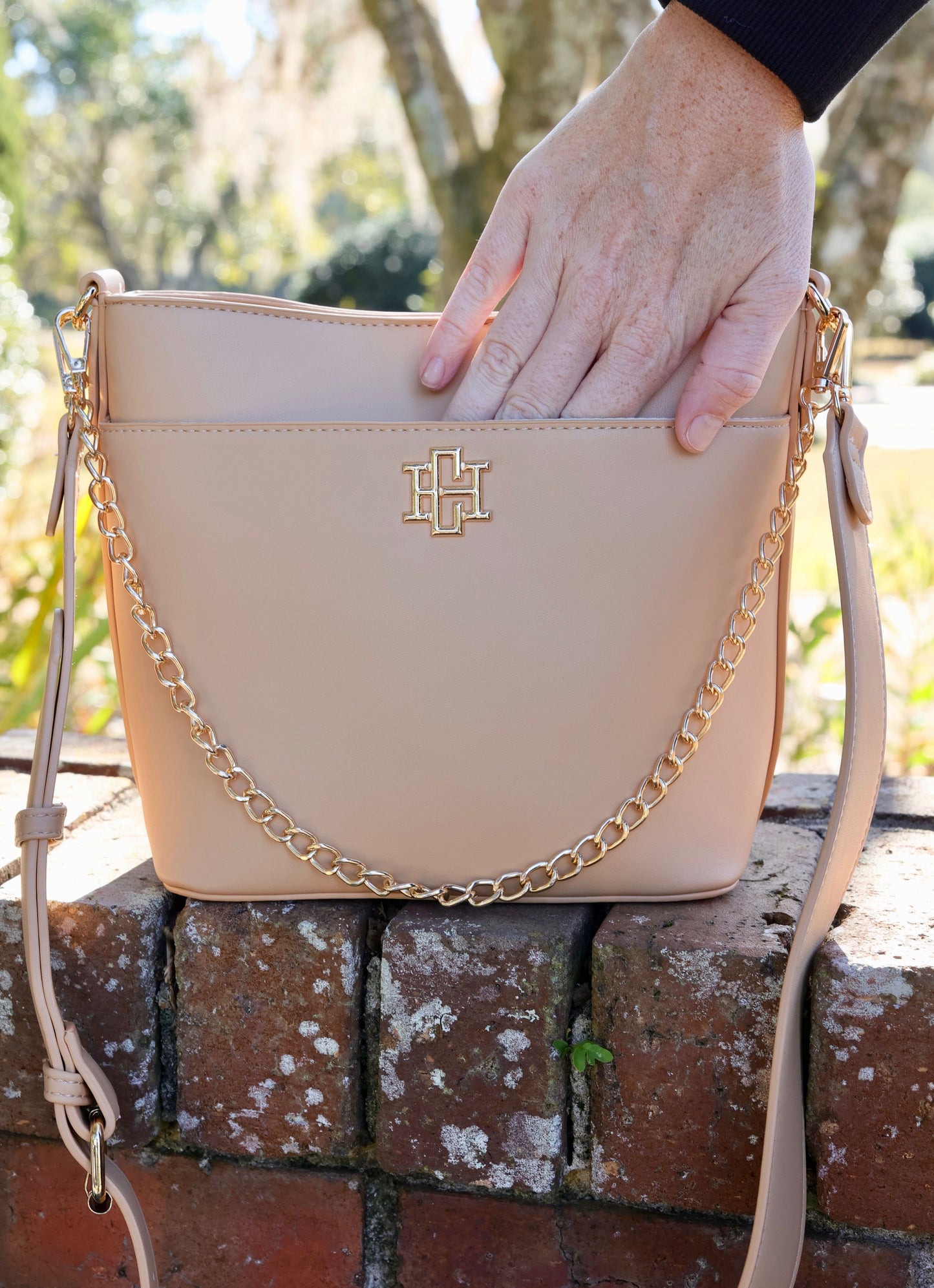 Brielle Bucket Bag Tan