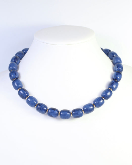 Karsyn Beaded Magnetic Necklace Navy