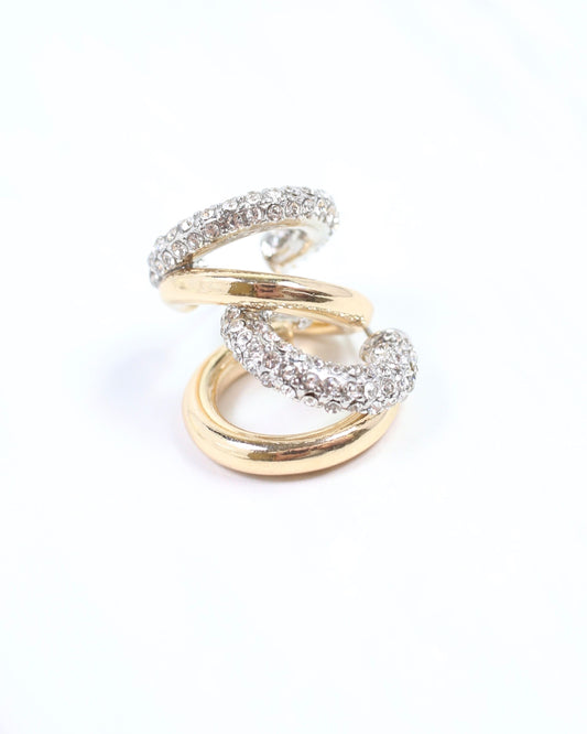 Darby Double Hoop Earring Gold