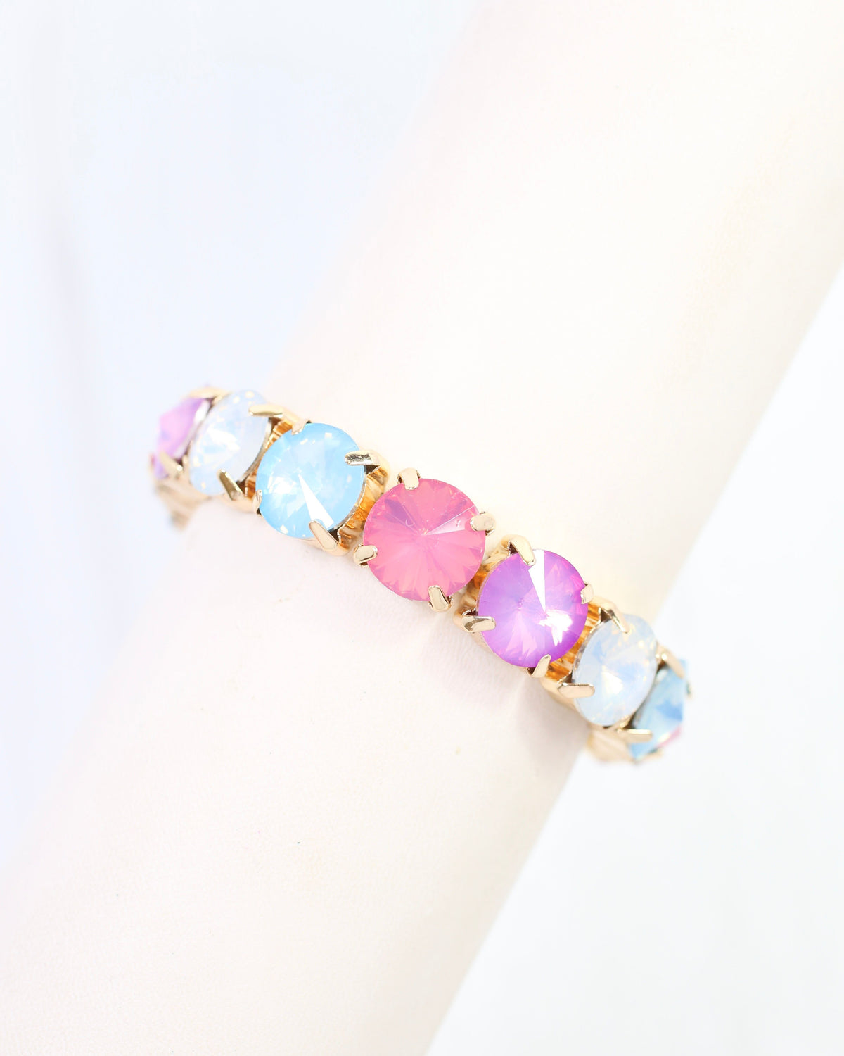 Harper Rhinestone Stretch Bracelet Gumdrop Multi