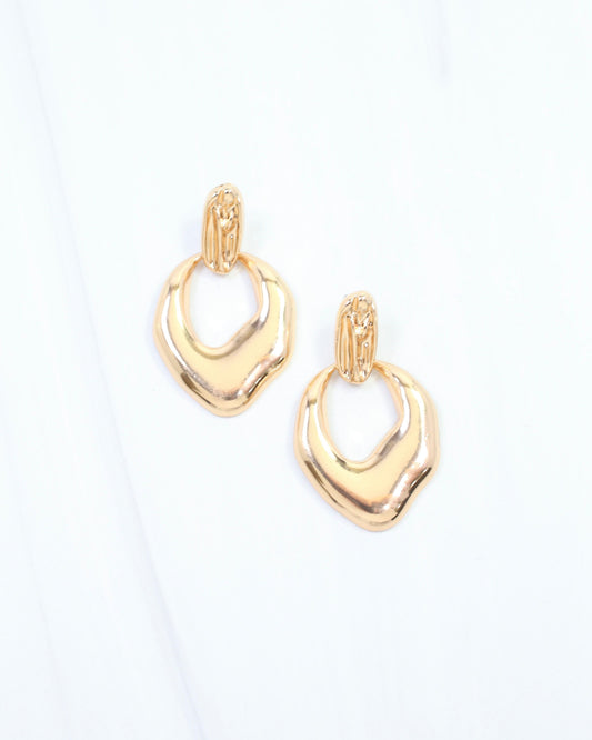 Kamila Textured Dangle Earring Gold