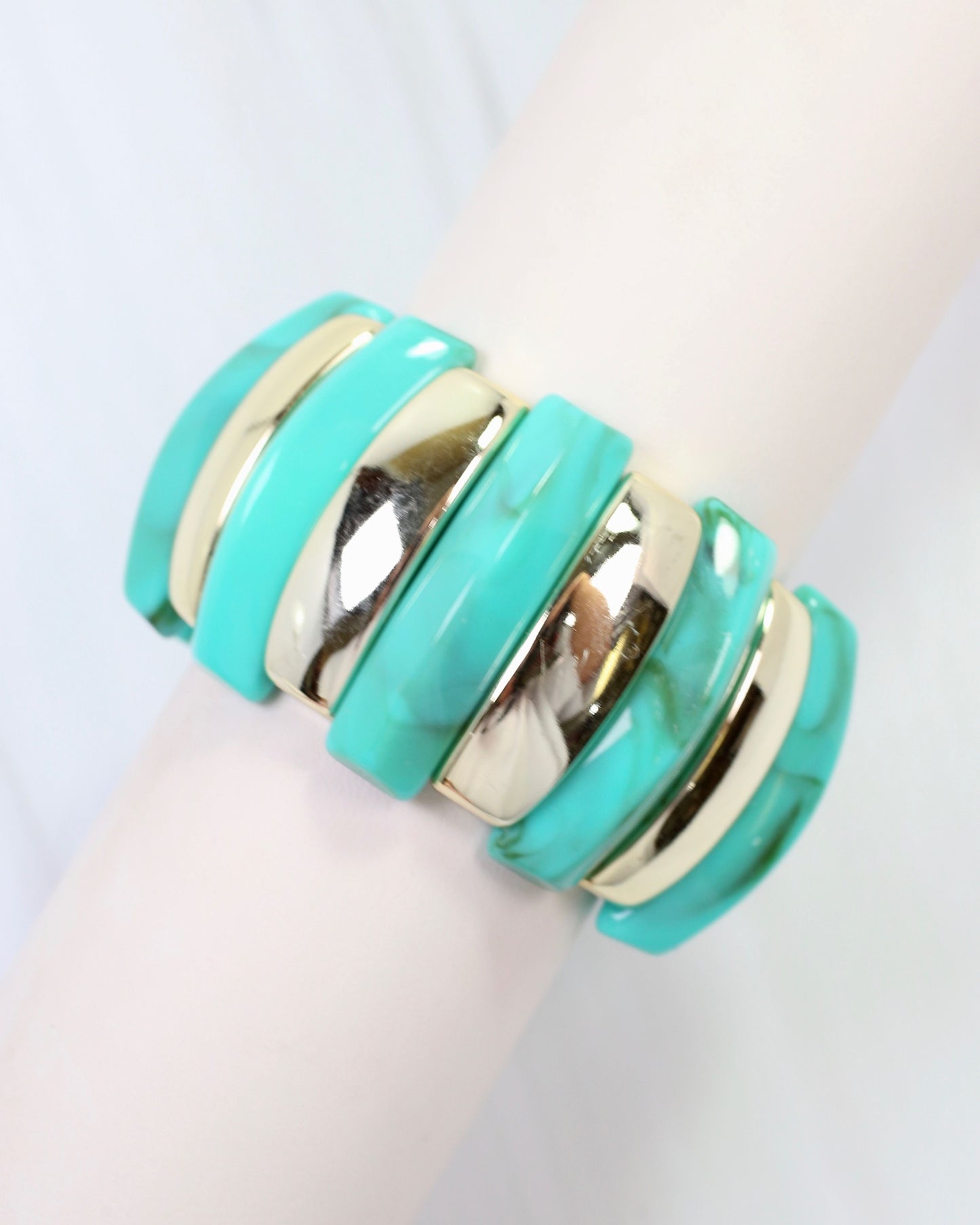 Antioch Wide Stretch Bracelet Turquoise
