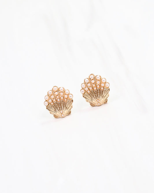 Sal Shell Stud Gold