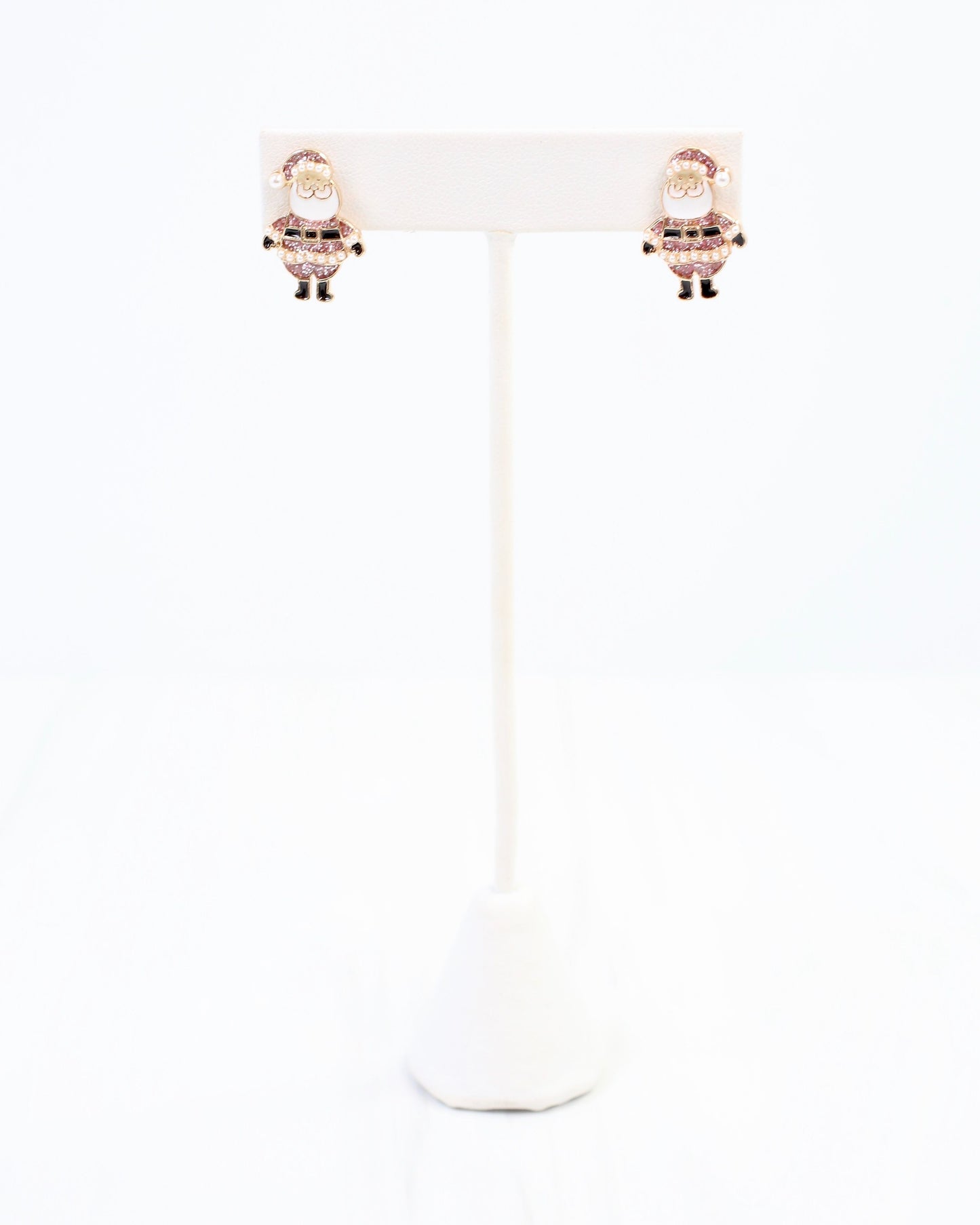 Cheery Santa Stud Earring Pink