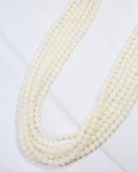 Brookline Layered Beaded Necklace Ivory