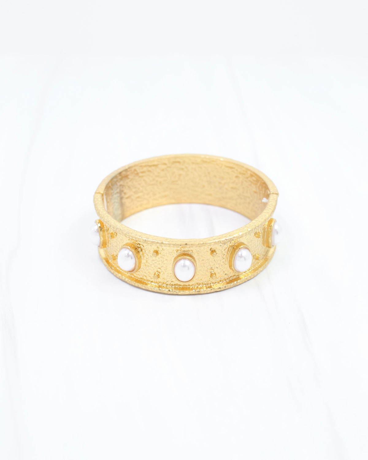 Bristos Pearl Stretch Bangle Bracelet WRVG