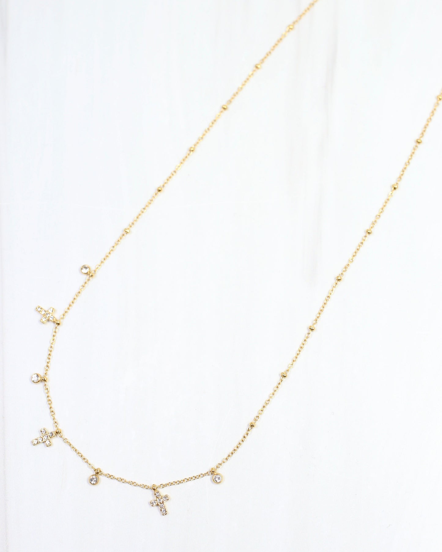 Darleen Cross Necklace WP Gold