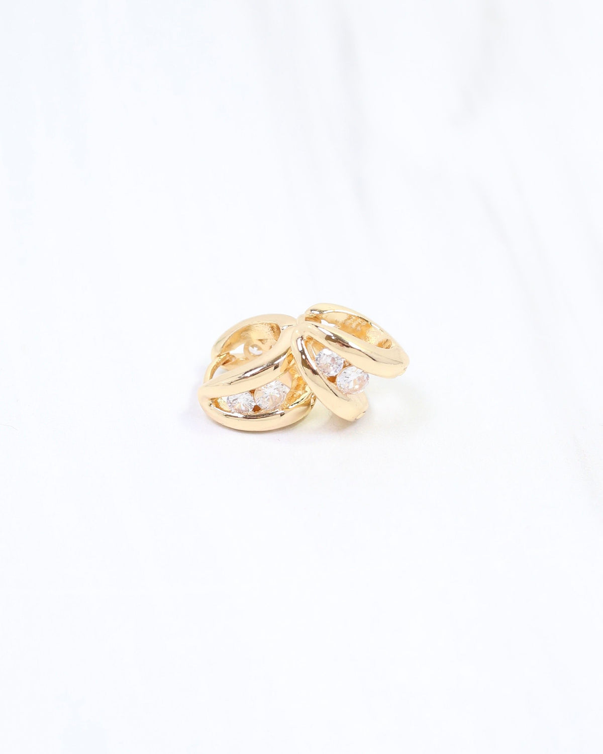 Malia CZ Huggie Hoop Earring Gold