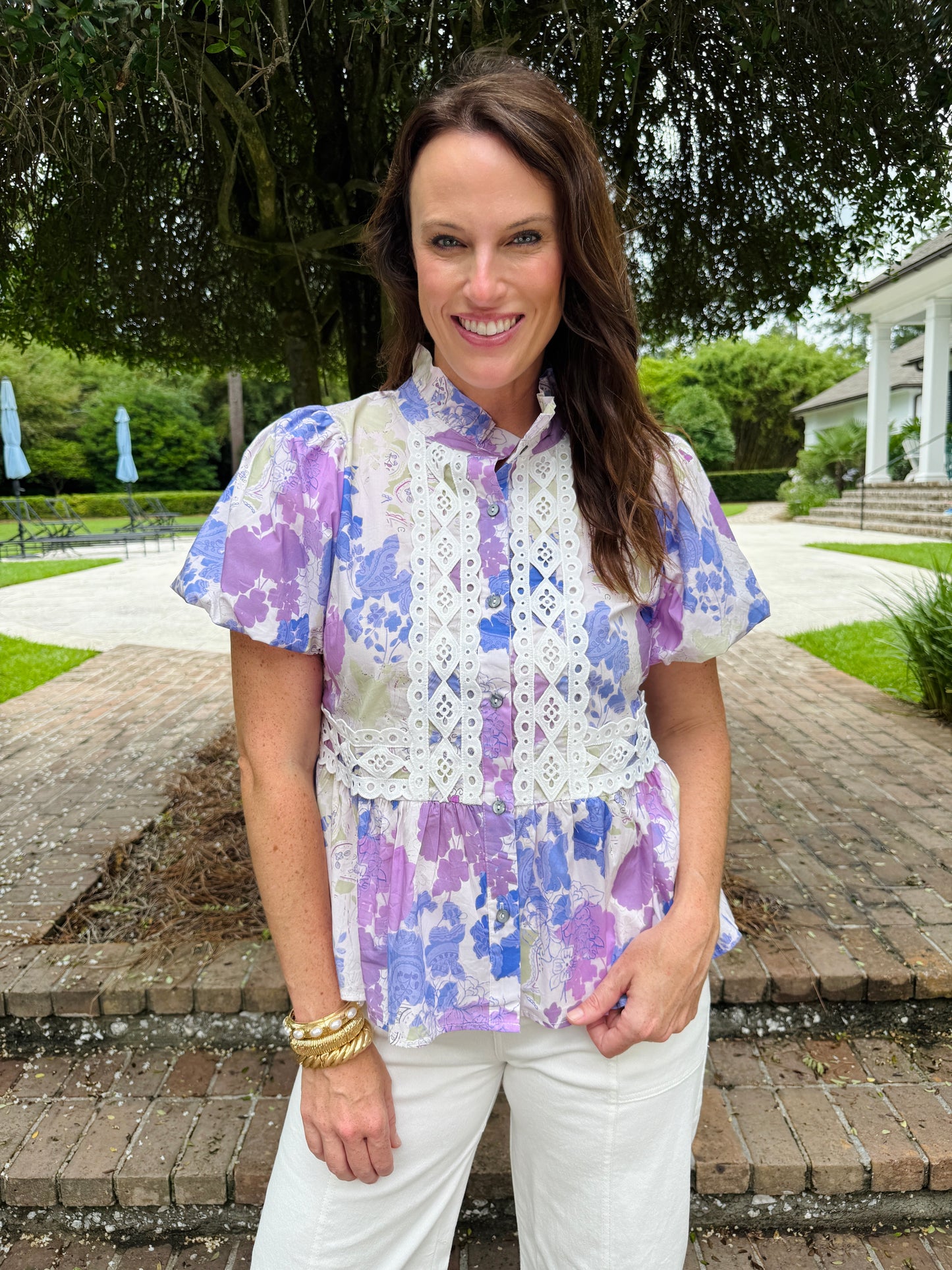 Pretty In Purple Floral Printed Top