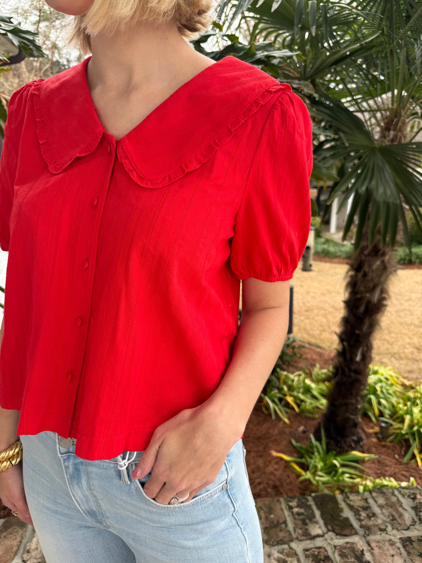 Valentine Ready Red Short Sleeve Top