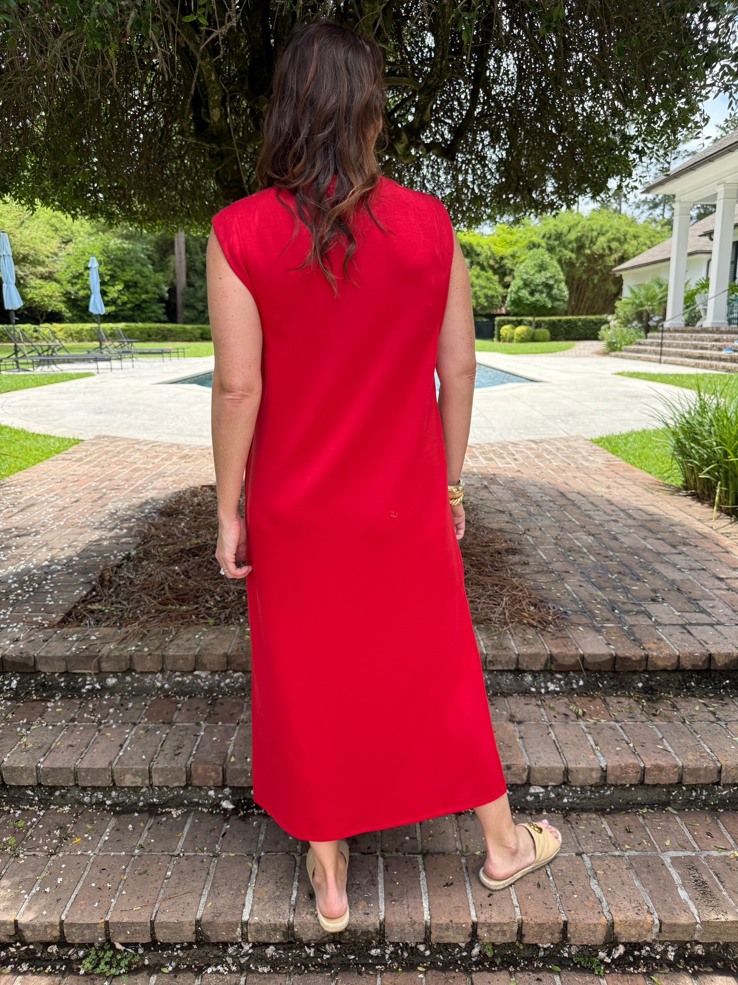 Hopkins Knit Pullover Dress - Red