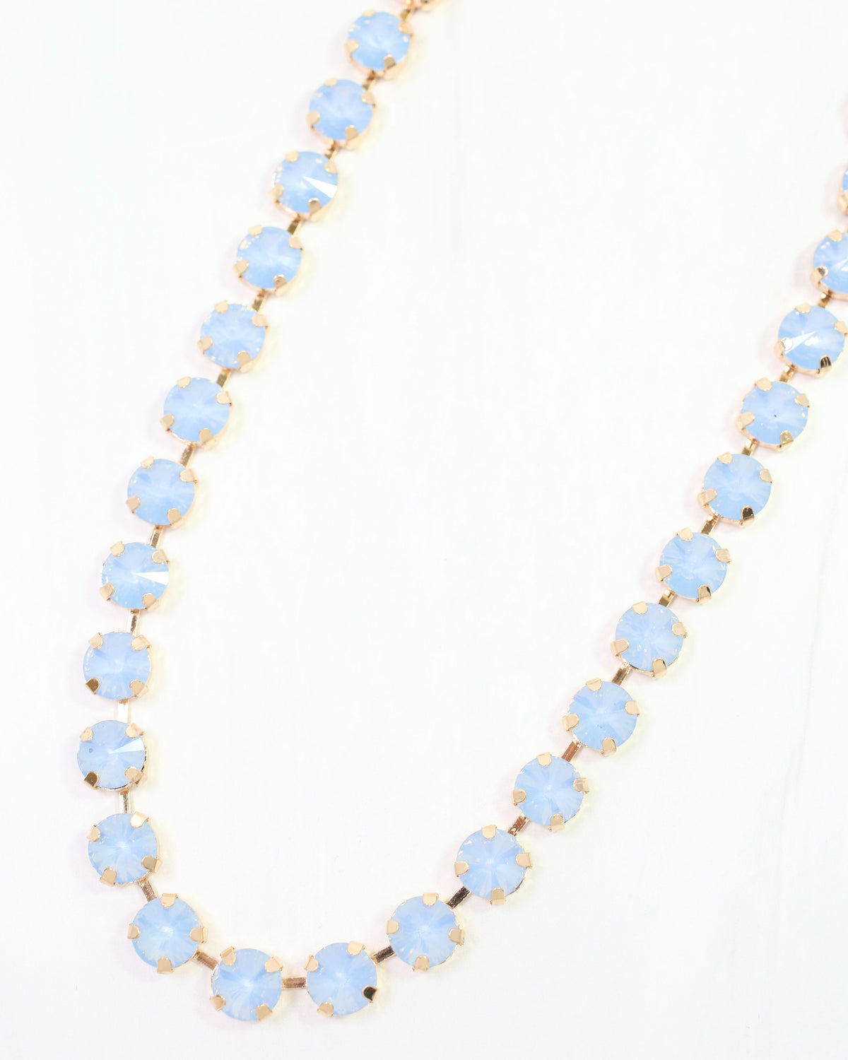 Radcliffe Rhinestone Necklace Blue Opal