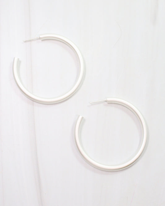 Nielsen Hoop Earring Matte Silver