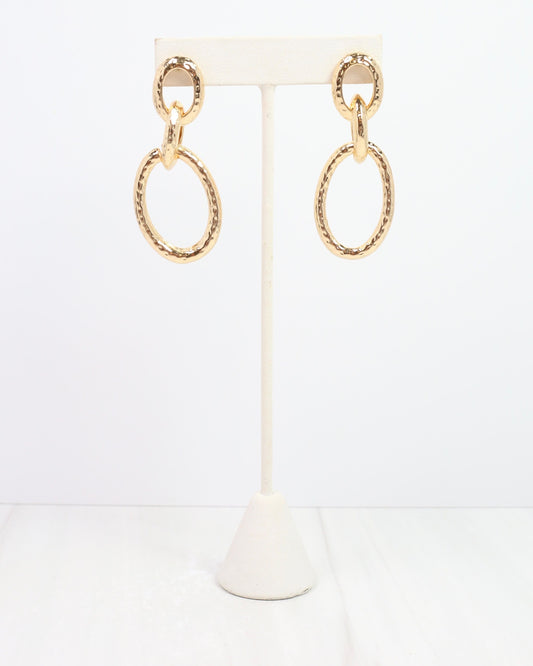 Lucinda Link Earrings Gold