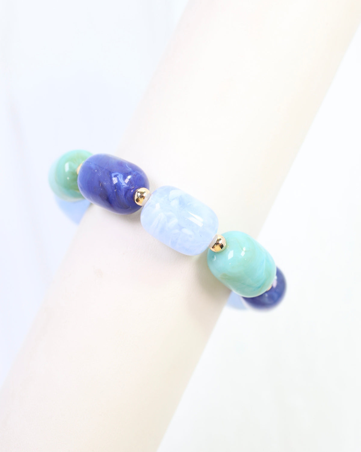 Penelope Beaded Stretch Bracelet Blue Multi