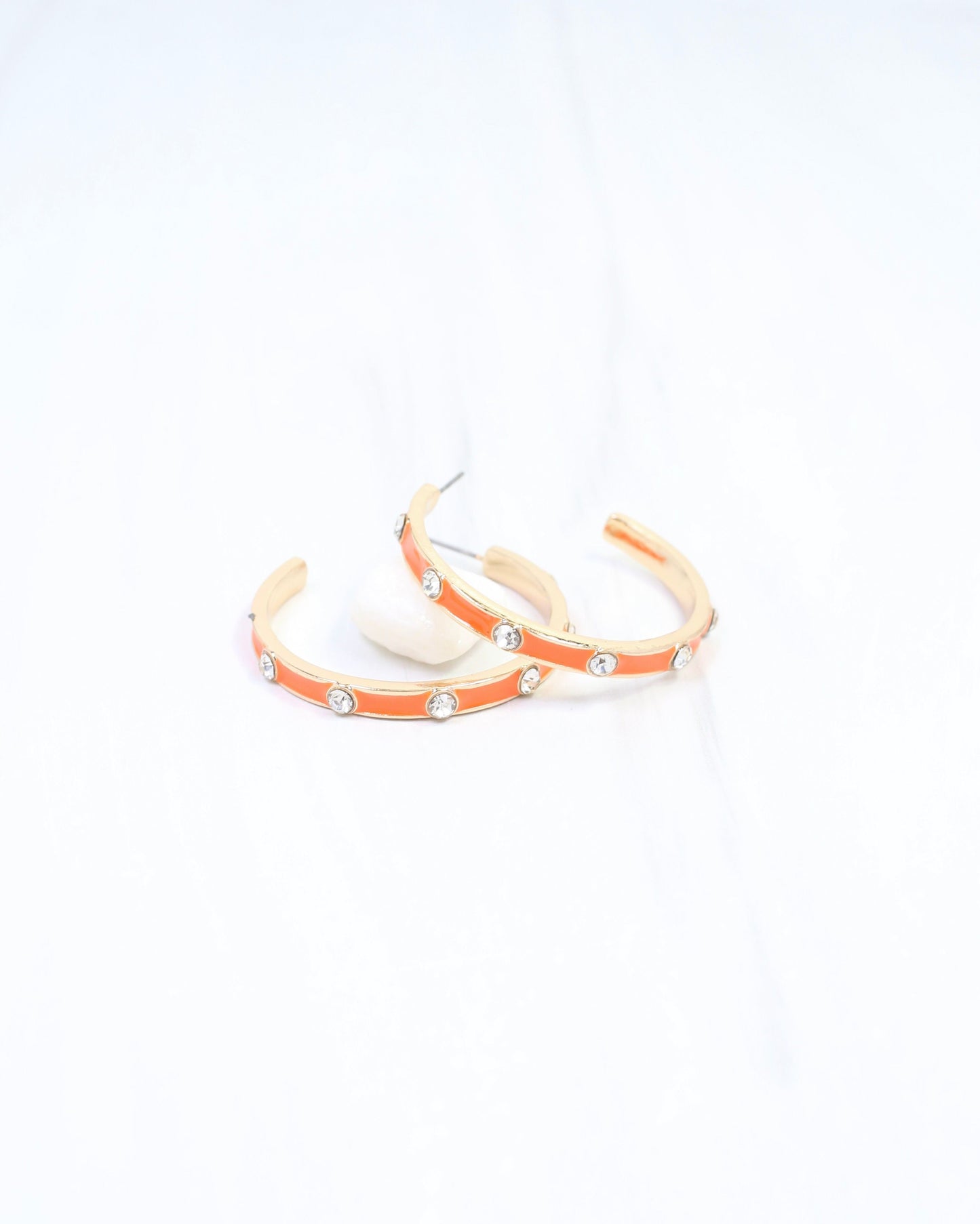 Bramwell Enamel Hoop Earring Orange