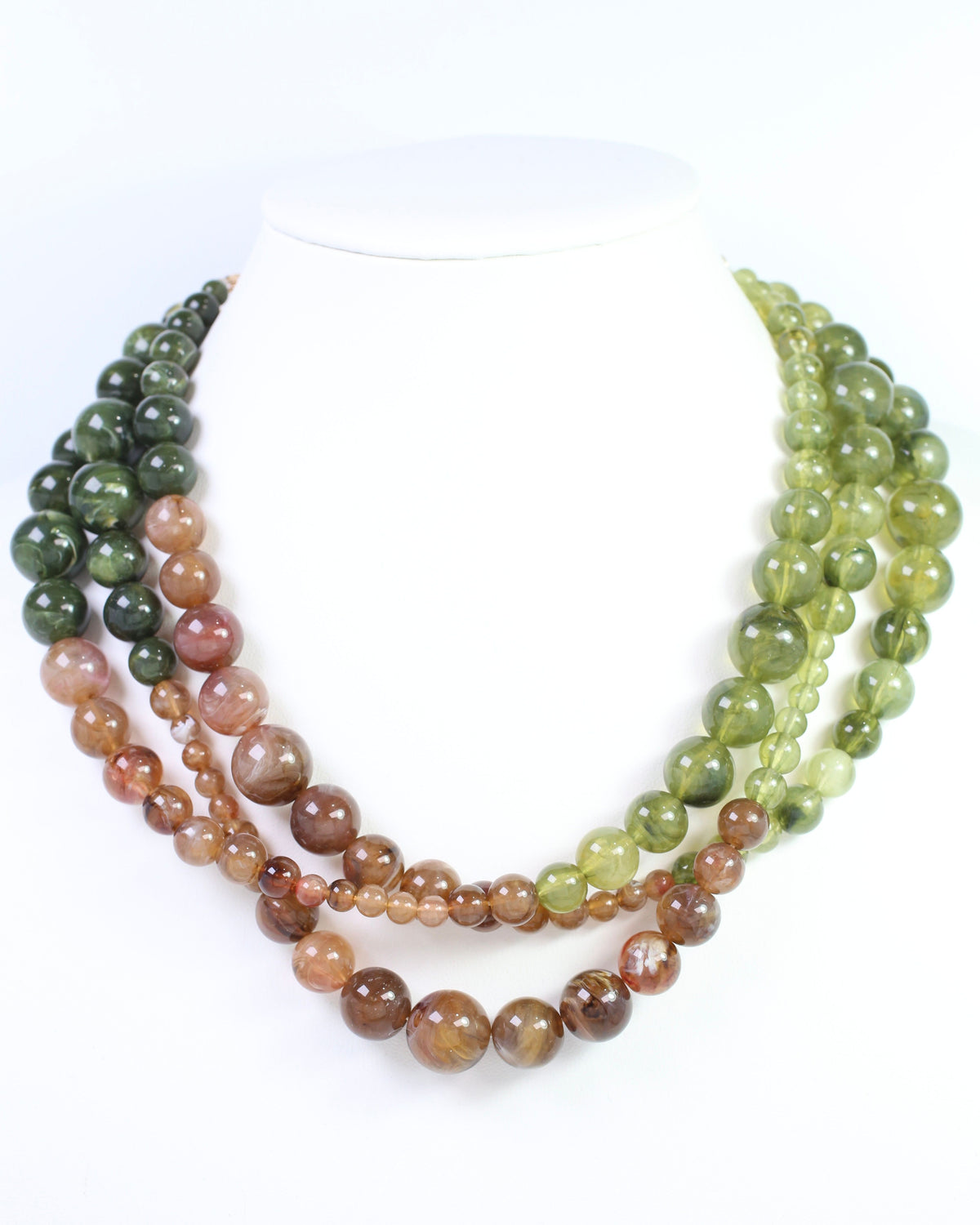 Alexander Beaded Necklace Olive Multi