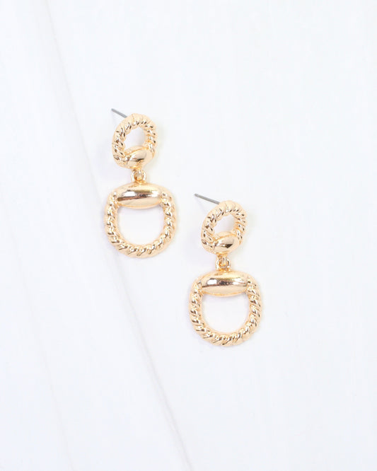 Martha Braided Horsebit Earring Gold
