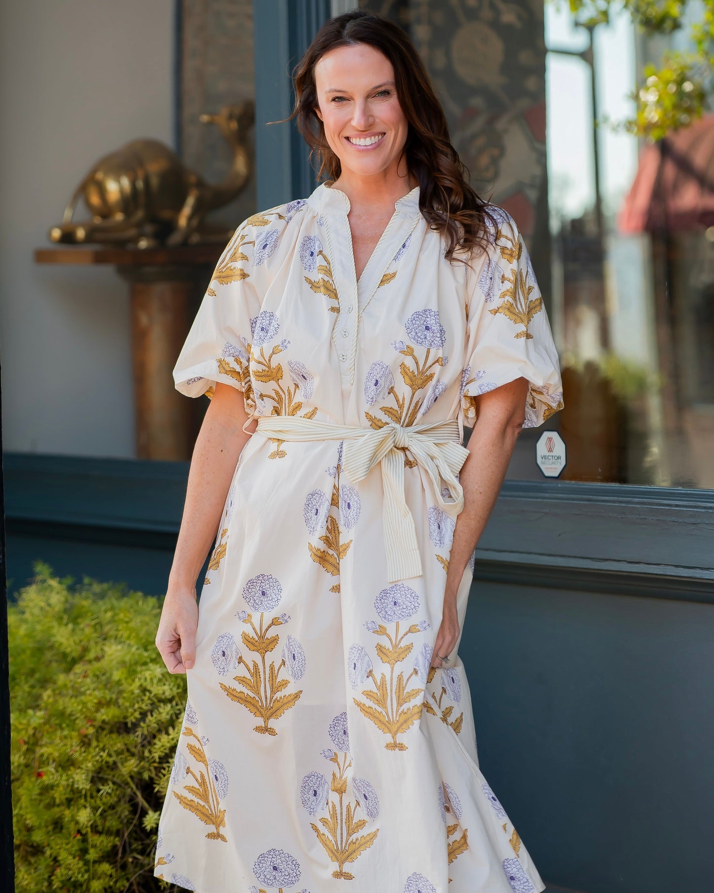 Ardmore Floral Maxi Dress-Cream/Honey