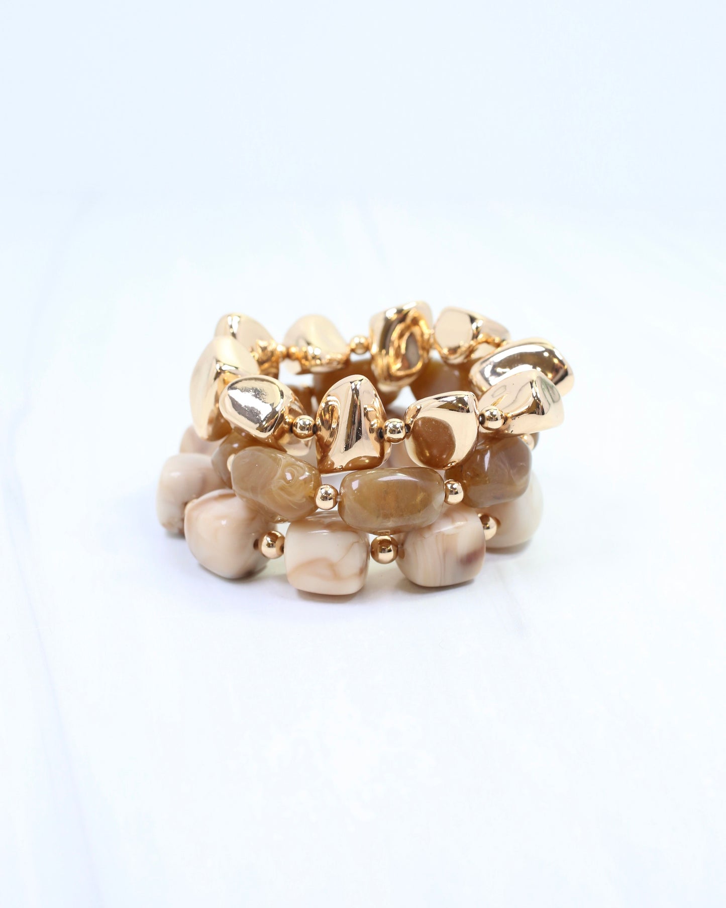 Rayna Beaded Bracelet Set Natural