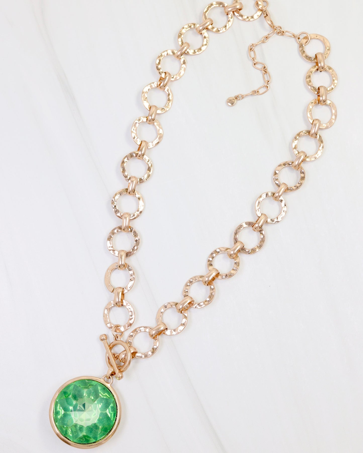 Palace Crystal Pendant Necklace Green