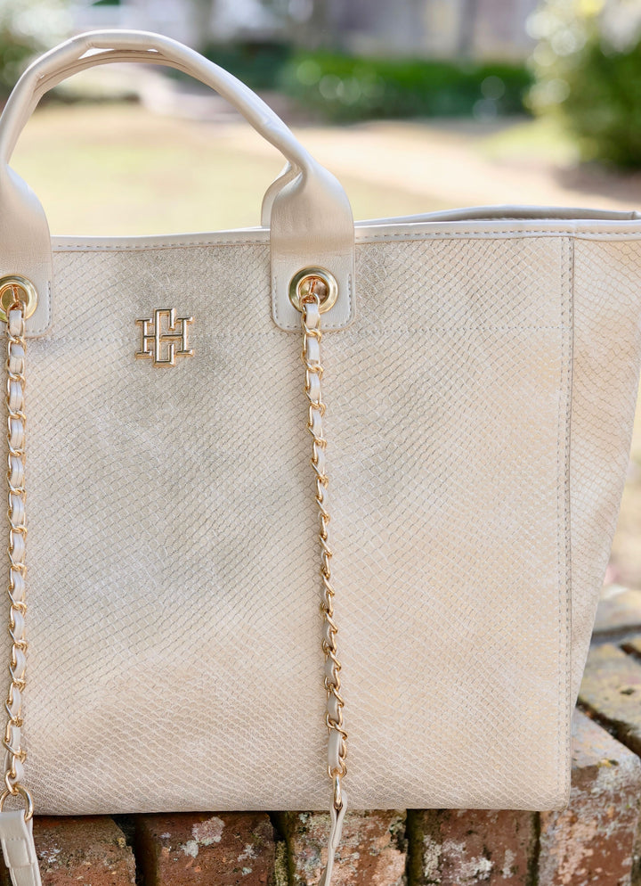 Caroline Hill Tucker Handbag Woven Gold main image 0