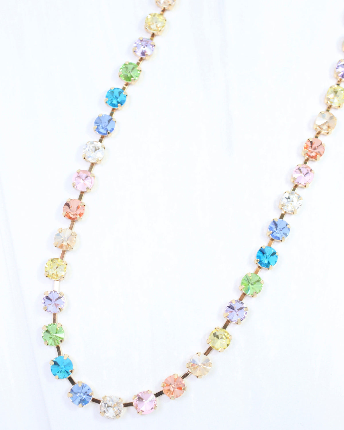 Melville Crystal  Necklace Lavender Multi