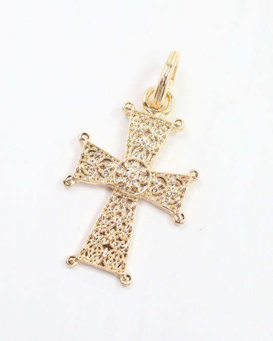 Artemis Cross Charm Gold