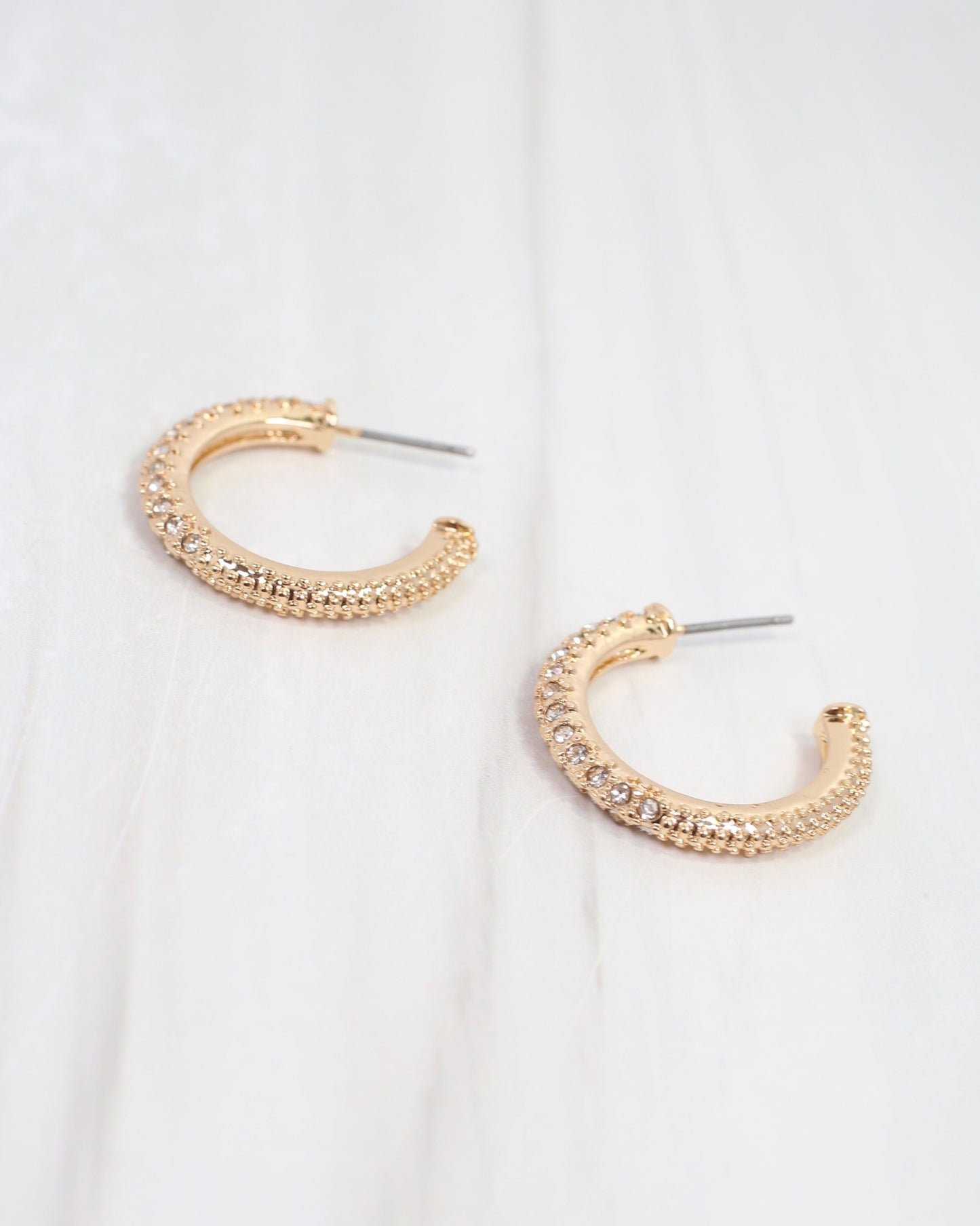 Mill Creek Pave Hoop Earring Gold