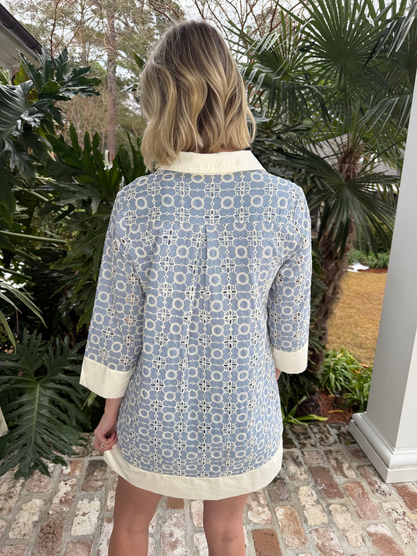 Betsy Light Blue Embroidered Dress