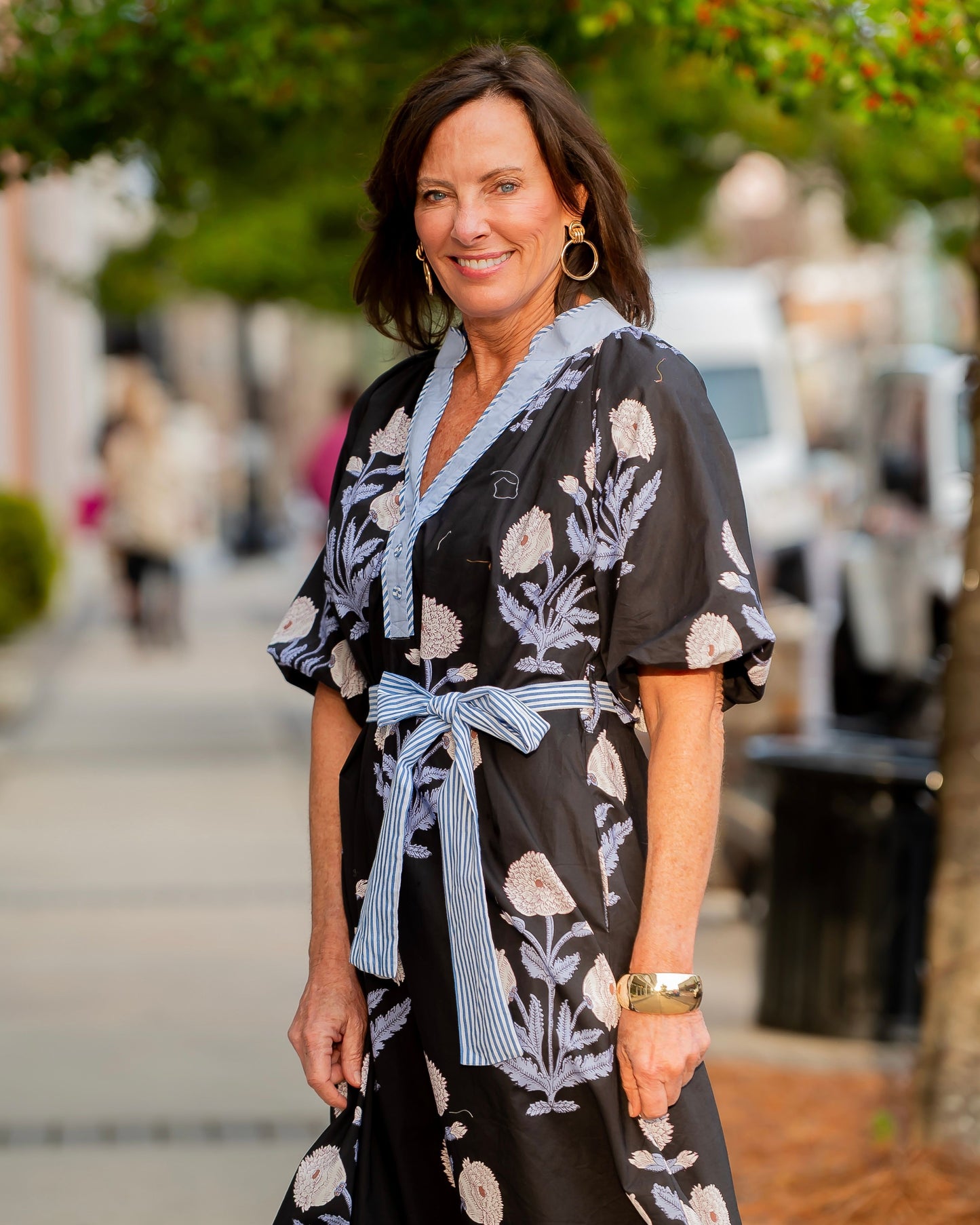 Ardmore Floral Maxi Dress-Black/Blue