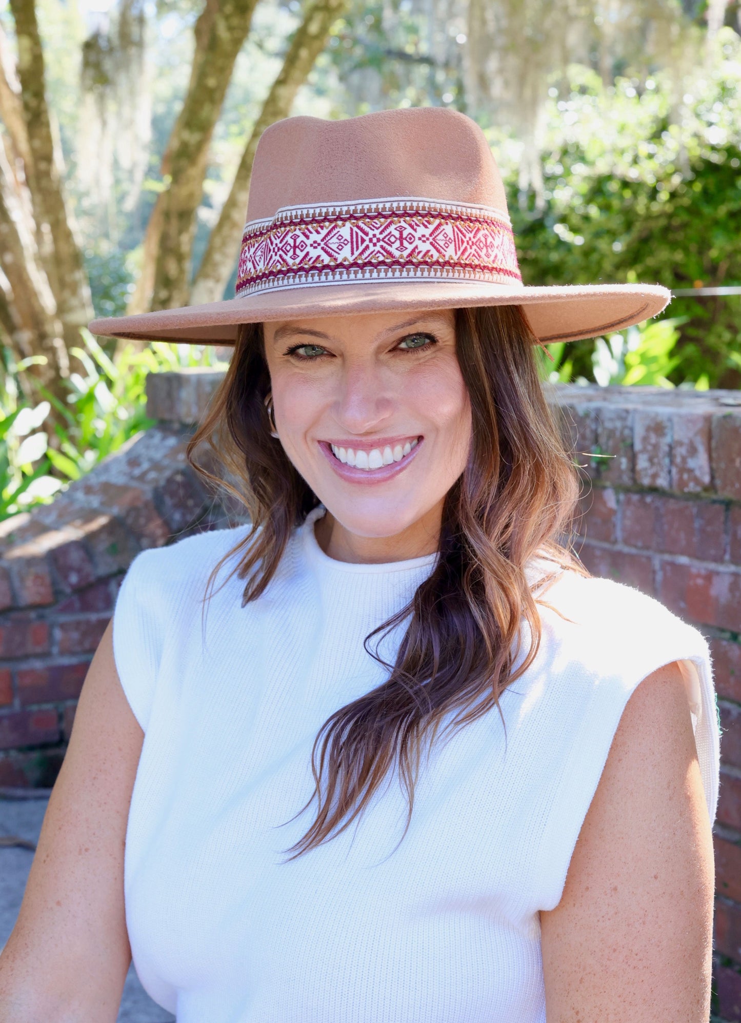 Marisa Hat with Band Brown